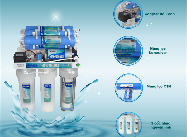Máy lọc nước Kensi RO- Hệ thống lọc nước công nghiệp Kensi thương hiệu CHUẨN MỰC tạo nên sức khỏe cho mọi gia đình Việt