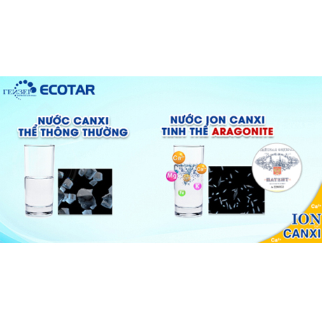 So sánh tinh thể nước Canxi thông thường và nước Ion canxi thể Aragonite do máy lọc nước ion canxi Geyser tạo ra